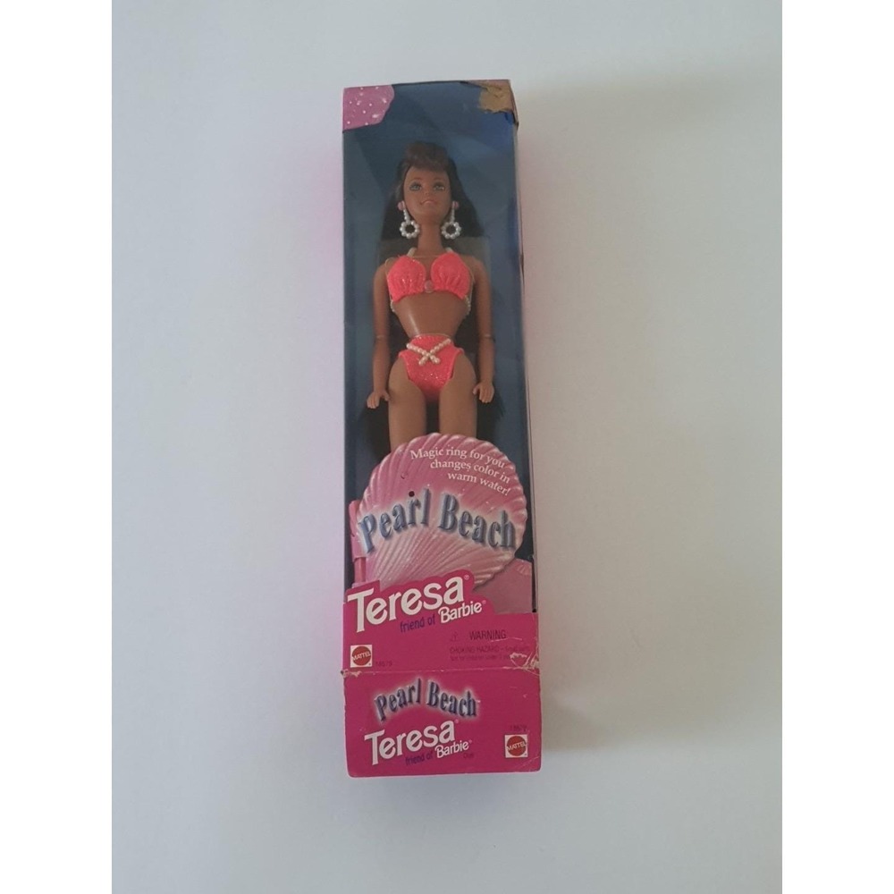 Vintage 1997 Mattel Pearl Beach Teresa Friend‎ of Barbie Open Box Ring Missing